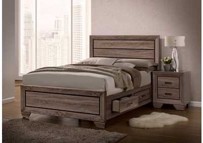 Kauffman Queen Storage Bed Washed Taupe