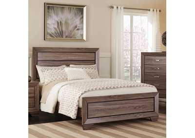 Kauffman Eastern King Panel Bed Washed Taupe,Coaster Furniture