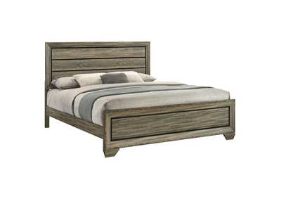 Kauffman Eastern King Panel Bed Washed Taupe,Coaster Furniture