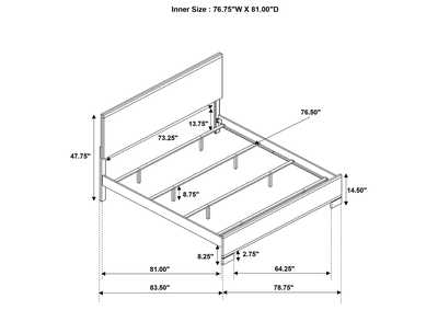 Edmonton Eastern King Panel Bed Rustic Tobacco,Coaster Furniture