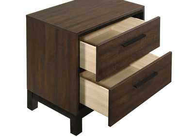 Edmonton 2-drawer Nightstand Rustic Tobacco,Coaster Furniture