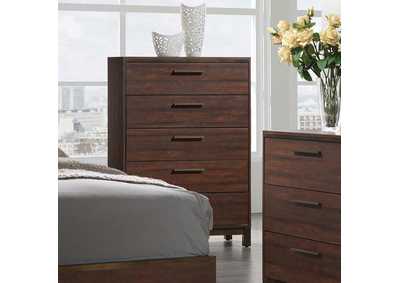 Image for Edmonton 5-drawer Chest Rustic Tobacco