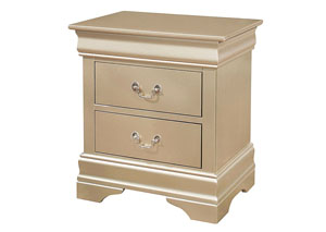 Image for Metallic Champagne Nightstand