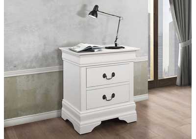 Image for Louis Philippe 2-drawer Nightstand White