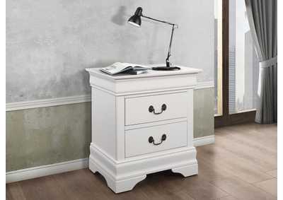 Louis Philippe 2-drawer Nightstand White,Coaster Furniture