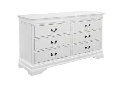 Louis Philippe 6 - drawer Dresser White