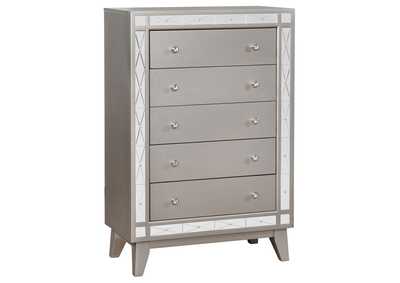 Leighton 5-drawer Chest Metallic Mercury,Coaster Furniture