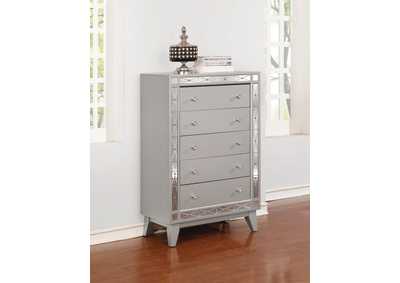 Leighton 5 - drawer Chest Metallic Mercury,Coaster Furniture