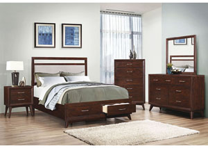 Image for Carrington Coffee Eastern King Upholstered Storage Bed