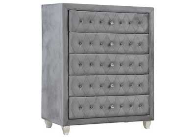 Image for Deanna 5-drawer Rectangular Chest Grey