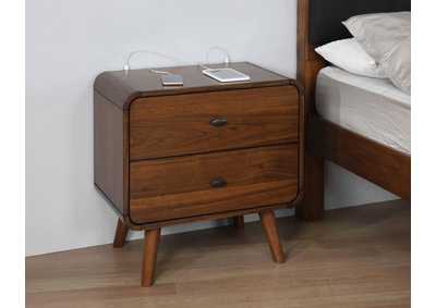 Robyn 2-drawer Nightstand Dark Walnut,Coaster Furniture