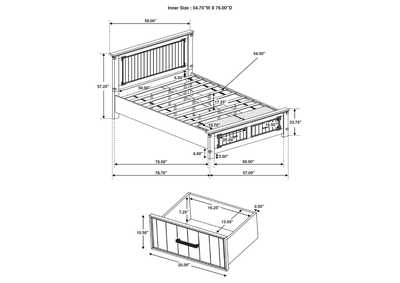 Brenner Full Storage Bed Rustic Honey,Coaster Furniture