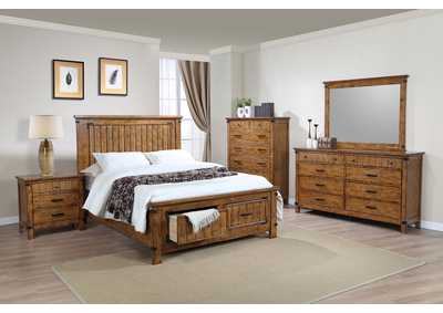 Brenner California King Storage Bed Rustic Honey,Coaster Furniture