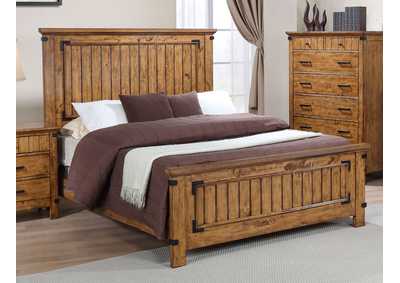 Brenner Queen Panel Bed Rustic Honey,Coaster Furniture