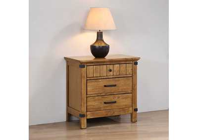 Image for Brenner 3-drawer Night Stand Rustic Honey