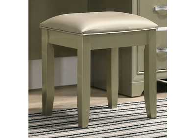 Beaumont Upholstered Vanity Stool Champagne Gold and Champagne