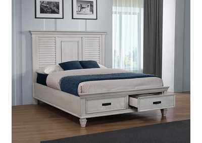 Franco Eastern King Storage Bed Antique White