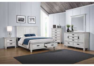 Franco 5-piece California King Storage Bedroom Set Antique White