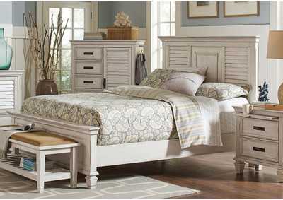 Image for Franco Eastern King Panel Bed Antique White