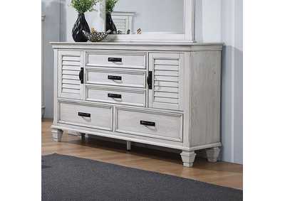 Franco 5-drawer Dresser Antique White,Coaster Furniture