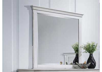 Franco Rectangular Mirror Antique White