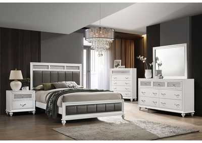 Barzini 4-piece Eastern King Panel Bedroom Set White