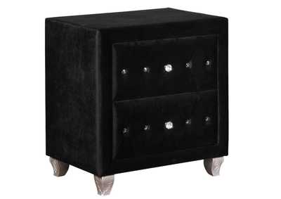 Deanna 2-drawer Rectangular Nightstand Black