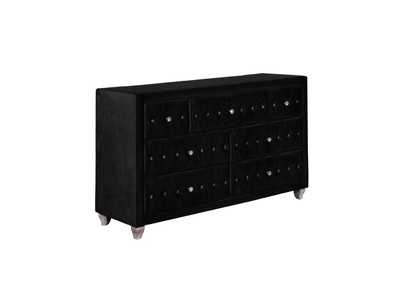 Deanna 7-Drawer Rectangular Dresser Black