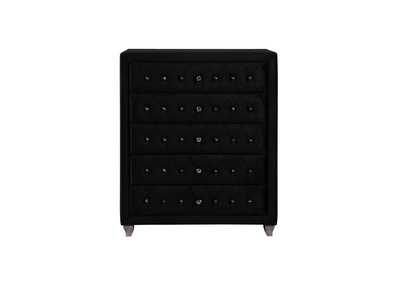Deanna 5-drawer Rectangular Chest Black,Coaster Furniture