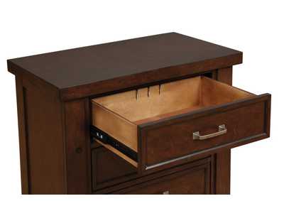 Barstow 3-drawer Rectangular Nightstand Pinot Noir,Coaster Furniture