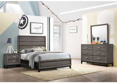 Image for Watson 4-piece Full Panel Bedroom Set Grey Oak