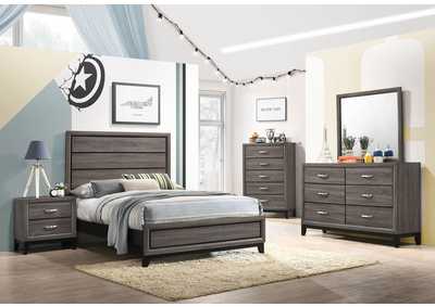 Image for Watson 5-piece Full Panel Bedroom Set Grey Oak