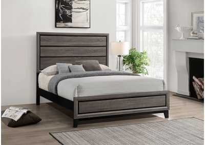 Image for Watson Eastern King Bed Grey Oak and Black