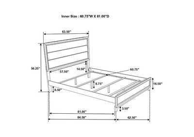 Watson Bedroom Set Grey Oak and Black,Coaster Furniture