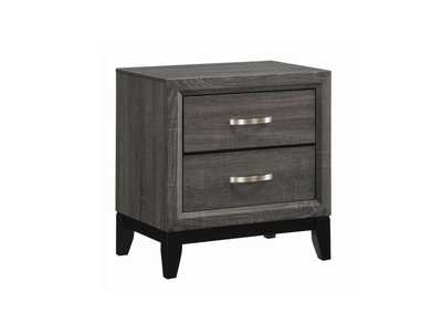 Watson 2-drawer Nightstand Grey Oak and Black,Coaster Furniture