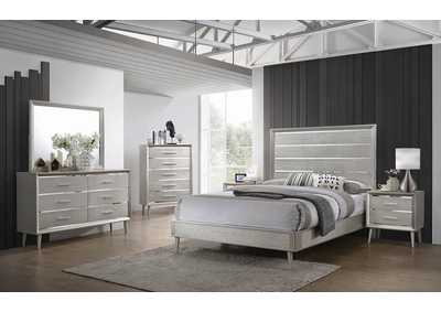 Image for Ramon 4-Piece Full Panel Bedroom Set Metallic Sterling
