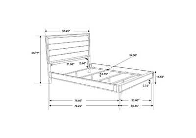 Ramon Full Panel Bed Metallic Sterling,Coaster Furniture