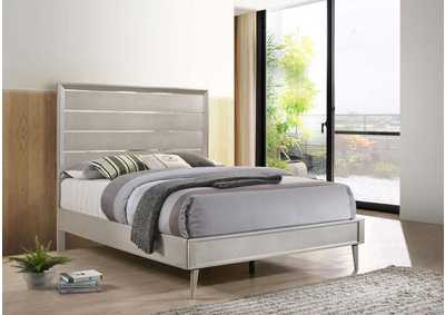 Ramon Queen Panel Bed Metallic Sterling