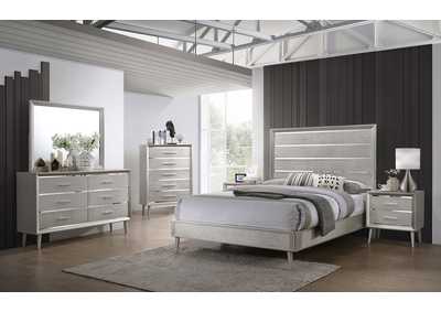 Ramon Queen Panel Bed Metallic Sterling,Coaster Furniture