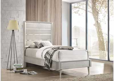 Ramon Twin Panel Bed Metallic Sterling,Coaster Furniture
