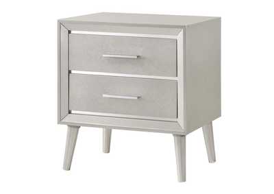 Ramon 2-drawer Nightstand Metallic Sterling,Coaster Furniture
