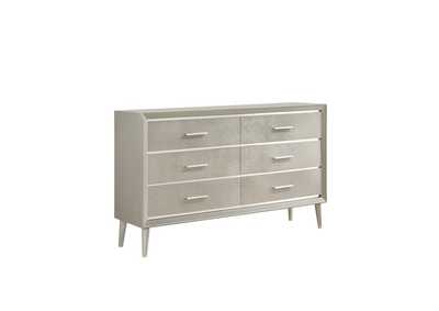 Ramon 6-drawer Dresser Metallic Sterling,Coaster Furniture