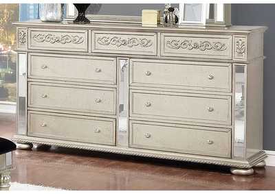 Image for Heidi 9-drawer Dresser Metallic Platinum