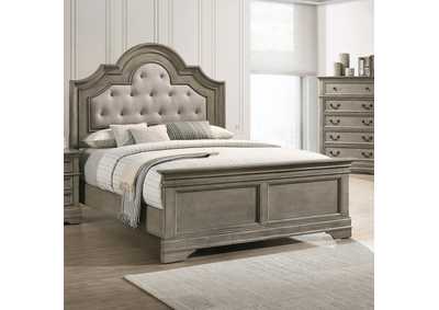 Image for Manchester Bed With Upholstered Arched Headboard Beige And Wheat
