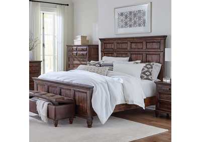 Image for Avenue Eastern King Panel Bed Weathered Burnished Brown