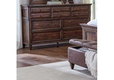 Image for Avenue 8-drawer Dresser Weathered Burnished Brown