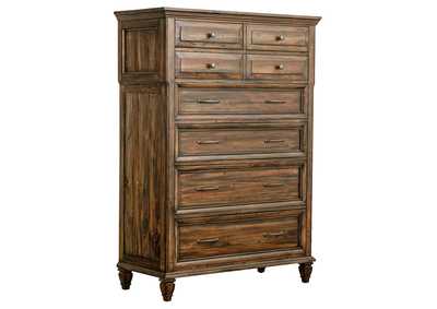 Image for Avenue 8-drawer Chest Weathered Burnished Brown