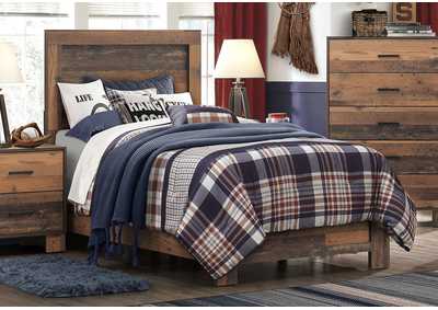 Sidney Twin Panel Bed Rustic Pine,Coaster Furniture