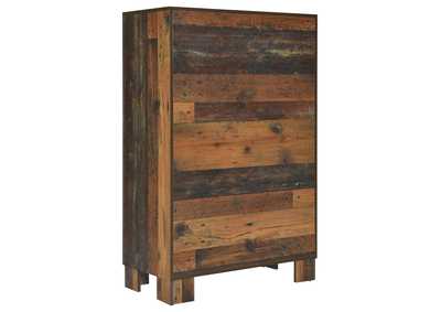 Sidney 5-drawer Chest Rustic Pine,Coaster Furniture