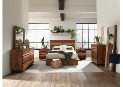 Winslow 4-piece Eastern King Bedroom Set Smokey Walnut,Coaster Furniture